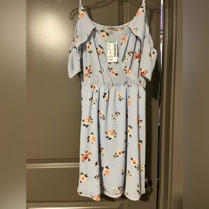 Floral baby blue dress